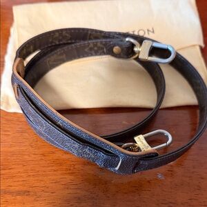 Louis Vuitton Dark Brown Monogram Crossbody strap.
